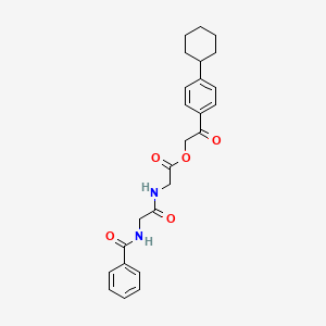 [2-(4-Cyclohexylphenyl)-2-oxoethyl] 2-[(2-benzamidoacetyl)amino]acetate