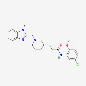 N-(5-chloro-2-methoxyphenyl)-3-{1-[(1-methyl-1H-benzimidazol-2-yl)methyl]-3-piperidinyl}propanamide