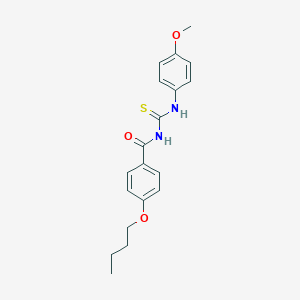 molecular formula C19H22N2O3S B399449 4-butoxy-N-[(4-methoxyphenyl)carbamothioyl]benzamide 