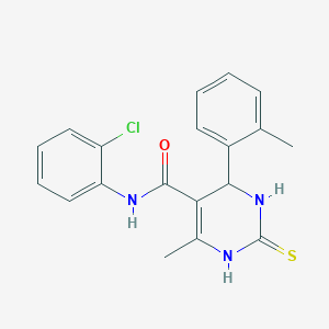 N-(2-Chlorophenyl)-6-methyl-4-(2-methylphenyl)-2-sulfanylidene-1,2,3,4-tetrahydropyrimidine-5-carboxamide