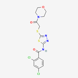 2,4-dichloro-N-[5-(2-morpholin-4-yl-2-oxoethyl)sulfanyl-1,3,4-thiadiazol-2-yl]benzamide