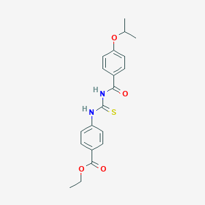 molecular formula C20H22N2O4S B399453 Ethyl 4-[({[4-(propan-2-yloxy)phenyl]carbonyl}carbamothioyl)amino]benzoate 