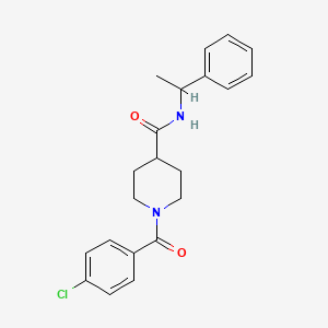 1-[(4-chlorophenyl)carbonyl]-N-(1-phenylethyl)piperidine-4-carboxamide