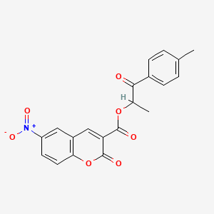 1-methyl-2-(4-methylphenyl)-2-oxoethyl 6-nitro-2-oxo-2H-chromene-3-carboxylate