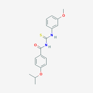 molecular formula C18H20N2O3S B399455 N-[(3-methoxyphenyl)carbamothioyl]-4-(propan-2-yloxy)benzamide 