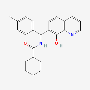 N-[(8-hydroxy-7-quinolinyl)(4-methylphenyl)methyl]cyclohexanecarboxamide