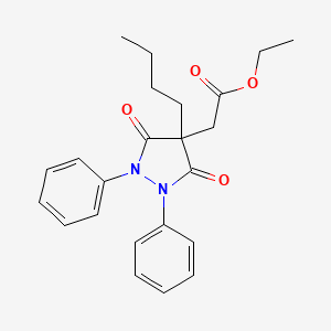 ethyl 2-(4-butyl-3,5-dioxo-1,2-diphenylpyrazolidin-4-yl)acetate