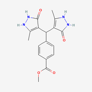 methyl 4-[bis(5-hydroxy-3-methyl-1H-pyrazol-4-yl)methyl]benzoate