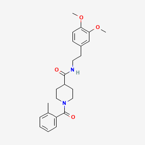 N-[2-(3,4-dimethoxyphenyl)ethyl]-1-(2-methylbenzoyl)-4-piperidinecarboxamide