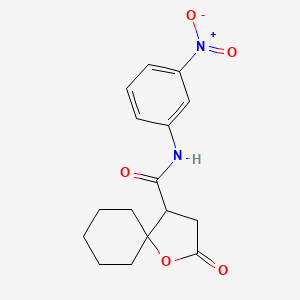 N-(3-nitrophenyl)-2-oxo-1-oxaspiro[4.5]decane-4-carboxamide