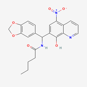 N-[1,3-benzodioxol-5-yl(8-hydroxy-5-nitro-7-quinolinyl)methyl]pentanamide