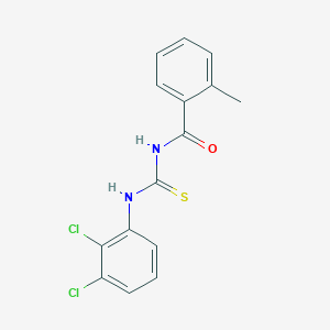 molecular formula C15H12Cl2N2OS B399463 N-[(2,3-dichlorophenyl)carbamothioyl]-2-methylbenzamide 