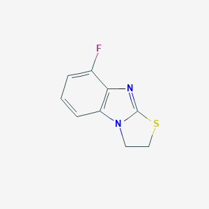 molecular formula C9H7FN2S B039947 Thiazolo[3,2-a]benzimidazole, 8-fluoro-2,3-dihydro-(9CI) CAS No. 121712-06-9