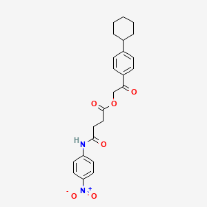 2-(4-cyclohexylphenyl)-2-oxoethyl 4-[(4-nitrophenyl)amino]-4-oxobutanoate