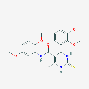 4-(2,3-dimethoxyphenyl)-N-(2,5-dimethoxyphenyl)-6-methyl-2-sulfanylidene-3,4-dihydro-1H-pyrimidine-5-carboxamide