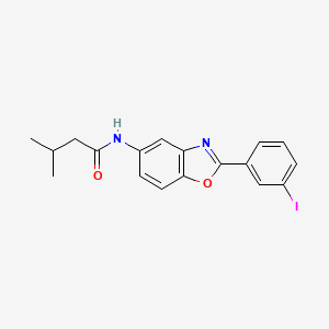 N-[2-(3-iodophenyl)-1,3-benzoxazol-5-yl]-3-methylbutanamide