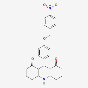 9-[4-[(4-nitrophenyl)methoxy]phenyl]-2,3,4,5,6,7,9,10-octahydroacridine-1,8-dione