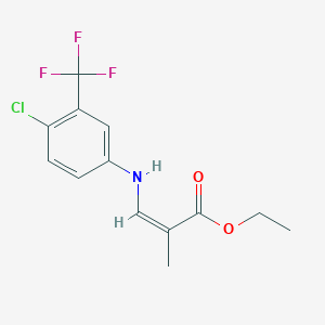 ethyl (Z)-3-[4-chloro-3-(trifluoromethyl)anilino]-2-methylprop-2-enoate