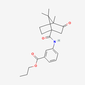 propyl 3-{[(4,7,7-trimethyl-3-oxobicyclo[2.2.1]hept-1-yl)carbonyl]amino}benzoate