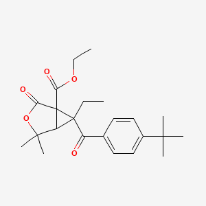 ETHYL 6-[4-(TERT-BUTYL)BENZOYL]-6-ETHYL-4,4-DIMETHYL-2-OXO-3-OXABICYCLO[3.1.0]HEXANE-1-CARBOXYLATE