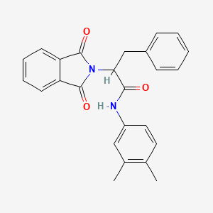 molecular formula C25H22N2O3 B3994815 N-(3,4-dimethylphenyl)-2-(1,3-dioxo-1,3-dihydro-2H-isoindol-2-yl)-3-phenylpropanamide 