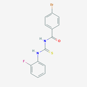 molecular formula C14H10BrFN2OS B399483 4-bromo-N-[(2-fluorophenyl)carbamothioyl]benzamide 