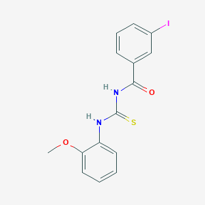 molecular formula C15H13IN2O2S B399484 3-iodo-N-[(2-methoxyphenyl)carbamothioyl]benzamide 