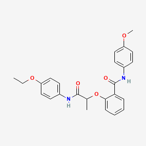 2-[1-(4-ethoxyanilino)-1-oxopropan-2-yl]oxy-N-(4-methoxyphenyl)benzamide