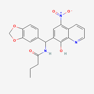 N-[1,3-benzodioxol-5-yl-(8-hydroxy-5-nitroquinolin-7-yl)methyl]butanamide