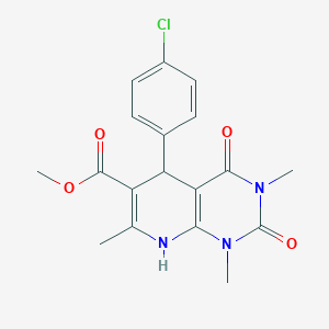 methyl 5-(4-chlorophenyl)-1,3,7-trimethyl-2,4-dioxo-1,2,3,4,5,8-hexahydropyrido[2,3-d]pyrimidine-6-carboxylate