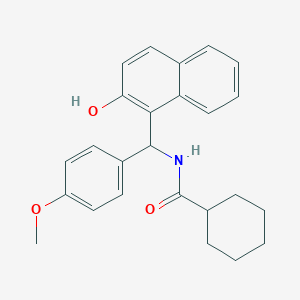 N-[(2-hydroxy-1-naphthyl)(4-methoxyphenyl)methyl]cyclohexanecarboxamide