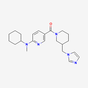 N-cyclohexyl-5-{[3-(1H-imidazol-1-ylmethyl)-1-piperidinyl]carbonyl}-N-methyl-2-pyridinamine