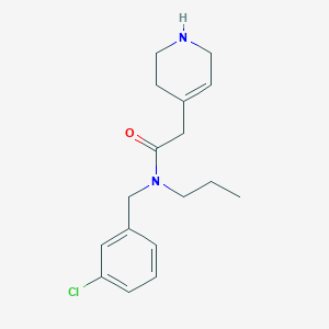 molecular formula C17H23ClN2O B3994881 N-(3-chlorobenzyl)-N-propyl-2-(1,2,3,6-tetrahydro-4-pyridinyl)acetamide hydrochloride 