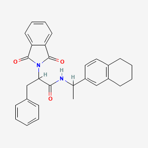 2-(1,3-dioxo-1,3-dihydro-2H-isoindol-2-yl)-3-phenyl-N-[1-(5,6,7,8-tetrahydro-2-naphthalenyl)ethyl]propanamide