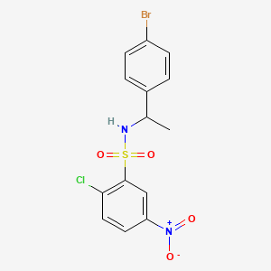 N-[1-(4-bromophenyl)ethyl]-2-chloro-5-nitrobenzenesulfonamide