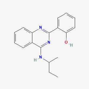 molecular formula C18H19N3O B3994915 2-[4-(Butan-2-ylamino)quinazolin-2-yl]phenol 