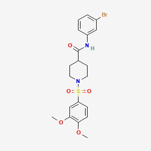 N-(3-bromophenyl)-1-[(3,4-dimethoxyphenyl)sulfonyl]piperidine-4-carboxamide