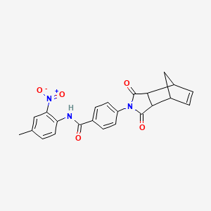 4-(3,5-dioxo-4-azatricyclo[5.2.1.0~2,6~]dec-8-en-4-yl)-N-(4-methyl-2-nitrophenyl)benzamide