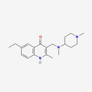 6-Ethyl-2-methyl-3-{[methyl(1-methylpiperidin-4-yl)amino]methyl}quinolin-4-ol