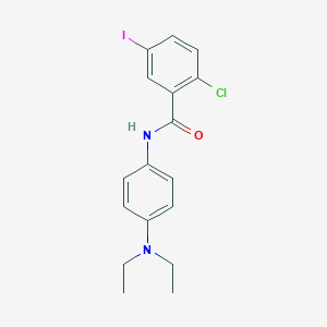 molecular formula C17H18ClIN2O B399493 2-chloro-N-[4-(diethylamino)phenyl]-5-iodobenzamide 
