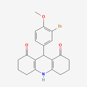 9-(3-bromo-4-methoxyphenyl)-2,3,4,5,6,7,9,10-octahydroacridine-1,8-dione