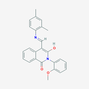 (4E)-4-{[(2,4-Dimethylphenyl)amino]methylidene}-2-(2-methoxyphenyl)-1,2,3,4-tetrahydroisoquinoline-1,3-dione