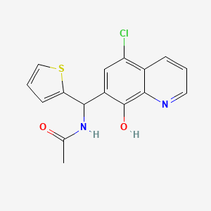 N-[(5-chloro-8-hydroxyquinolin-7-yl)-thiophen-2-ylmethyl]acetamide