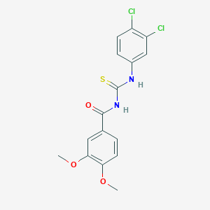 molecular formula C16H14Cl2N2O3S B399498 N-[(3,4-dichlorophenyl)carbamothioyl]-3,4-dimethoxybenzamide 