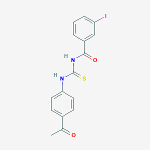 molecular formula C16H13IN2O2S B399499 N-[(4-acetylphenyl)carbamothioyl]-3-iodobenzamide 