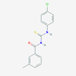 molecular formula C15H13ClN2OS B399500 N-[(4-chlorophenyl)carbamothioyl]-3-methylbenzamide 
