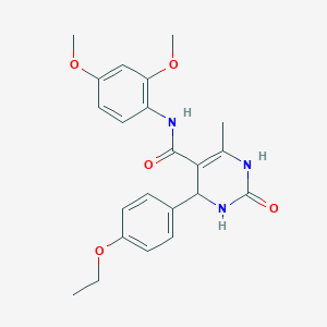 molecular formula C22H25N3O5 B3995019 N-(2,4-dimethoxyphenyl)-4-(4-ethoxyphenyl)-6-methyl-2-oxo-3,4-dihydro-1H-pyrimidine-5-carboxamide 