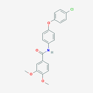 molecular formula C21H18ClNO4 B399502 N-[4-(4-chlorophenoxy)phenyl]-3,4-dimethoxybenzamide 