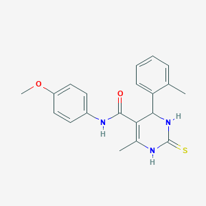 N-(4-methoxyphenyl)-6-methyl-4-(2-methylphenyl)-2-sulfanylidene-3,4-dihydro-1H-pyrimidine-5-carboxamide