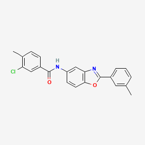 3-chloro-4-methyl-N-[2-(3-methylphenyl)-1,3-benzoxazol-5-yl]benzamide